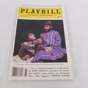 Playbill National Theatre Magazine June 1991 John Gielgud Adam Arkin Lea Salonga